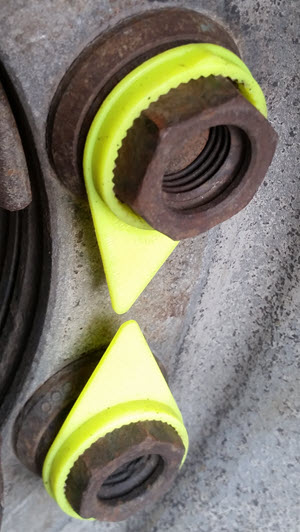 Example of 'Short Bolting' on a wheel